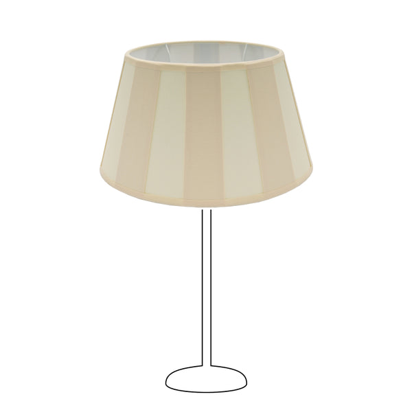 Various Lampenschirm Oval - Creme mit Balkenmuster – Ø20, Ø 22 oder Ø26 cm – Chintz