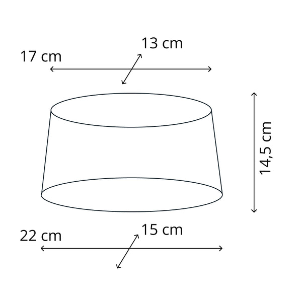 Various Lampenschirm Oval - Creme mit Balkenmuster – Ø20, Ø 22 oder Ø26 cm – Chintz