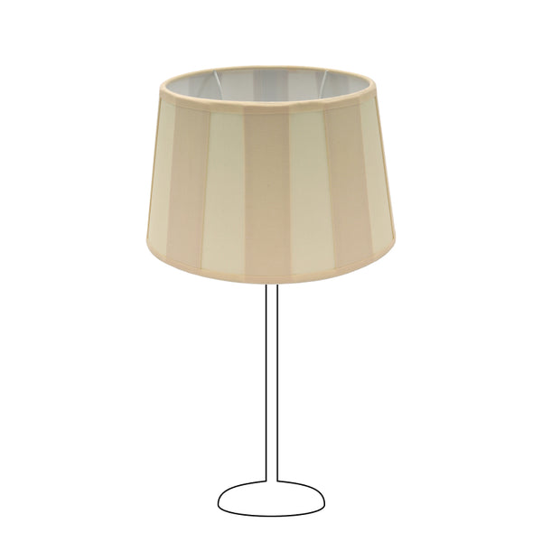 Various Lampenschirm Oval - Creme mit Balkenmuster – Ø20, Ø 22 oder Ø26 cm – Chintz