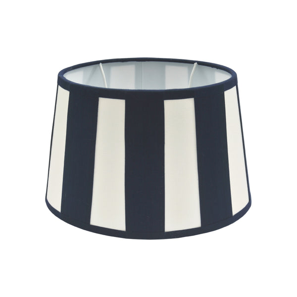 Diverse lampenkap ovaal - Marine met staafpatroon - Ø20, Ø22 of Ø26 cm - Chintz
