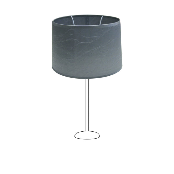 Diverse lampenkap ovaal - gekreukt - antraciet - Ø22/17 x Ø21/13 cm - hoogte 17 cm