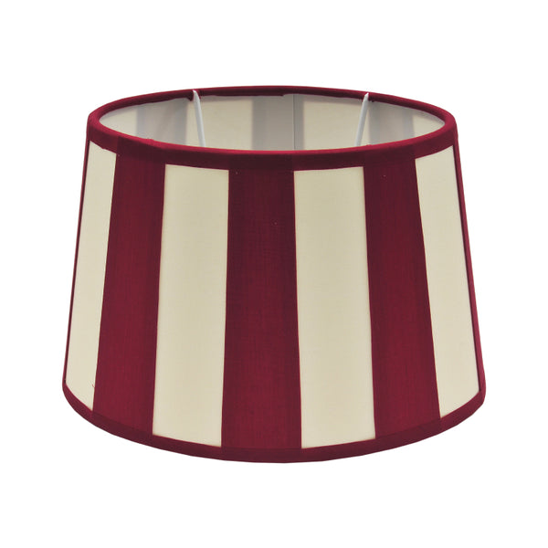 Diverse lampenkap ovaal - rood met staafpatroon - Ø20, Ø22 of Ø26 cm - Chintz