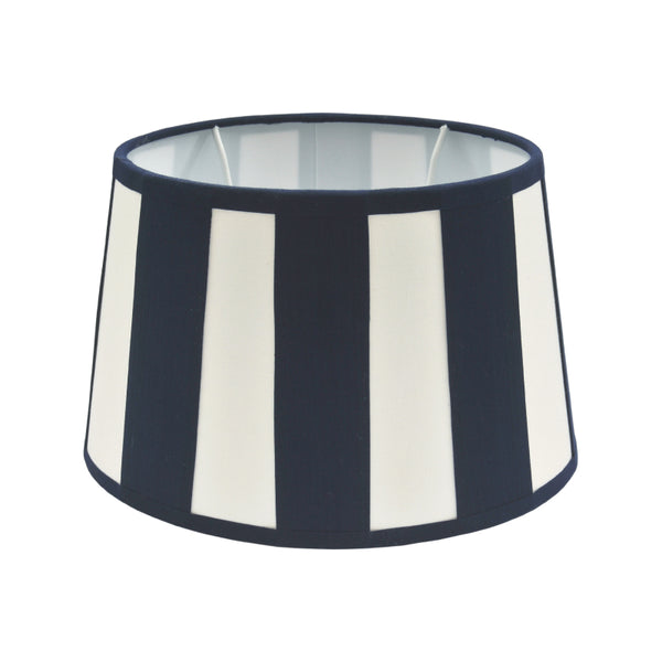 Diverse lampenkap ovaal - Marine met staafpatroon - Ø20, Ø22 of Ø26 cm - Chintz