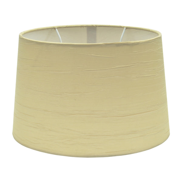 Diverse lampenkap ovaal - rimpel - crème - Ø22/17 x Ø21/13 cm - hoogte 17 cm