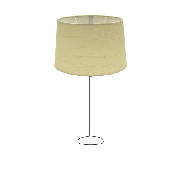 Diverse lampenkap ovaal - rimpel - crème - Ø22/17 x Ø21/13 cm - hoogte 17 cm