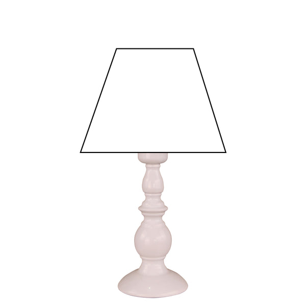 Verschillende metalen lampenvoeten in wit – stijlvolle voet voor uw tafellamp (25 cm / E27)