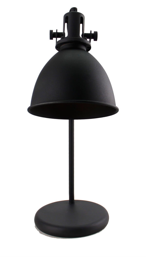 Leselampe und Beistelltischlampe aus Metall, matte schwarze Oberfläche