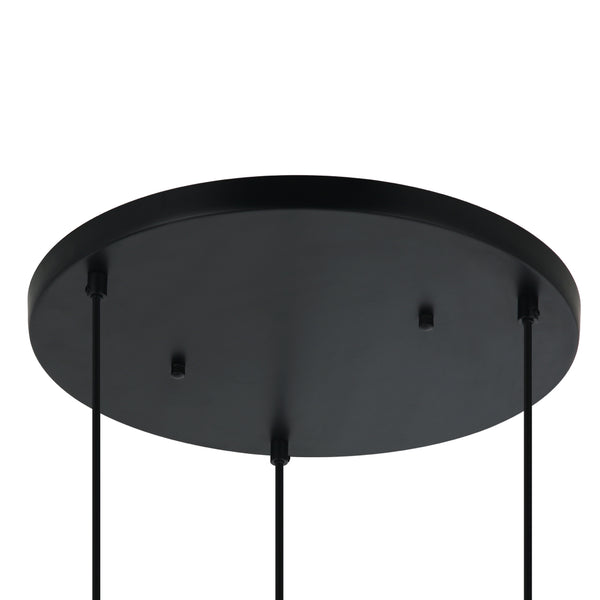 Various Canna Pendelleuchte 3-flammig in Schwarz mit variierenden Höhen