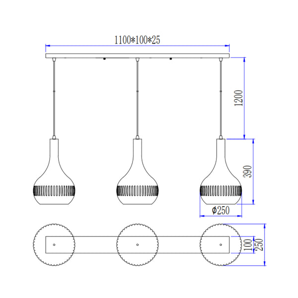 Licht- und Schattenspiel der Various Canna Pendelleuchte