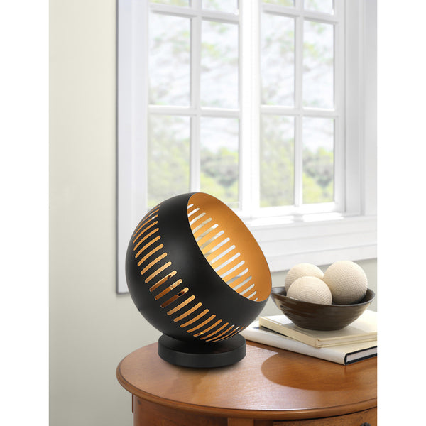 Moderne Globo Tischlampe mit offenem Metallschirm