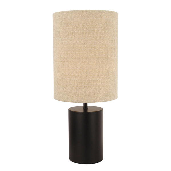 Kompakte Tischlampe Lagos von Chericoni. E27-Fassung, Ø18 cm, 43 cm hoch, Schwarz  – für stilvolle Beleuchtung überall im Haus.