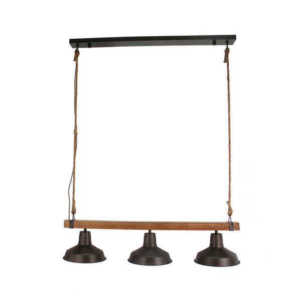 Moderne schwarze Hängeleuchte mit drei Lampenschirmen, E27