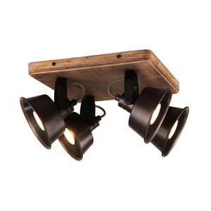 Various Max Spotlampe – 4-flammig – Schwarz