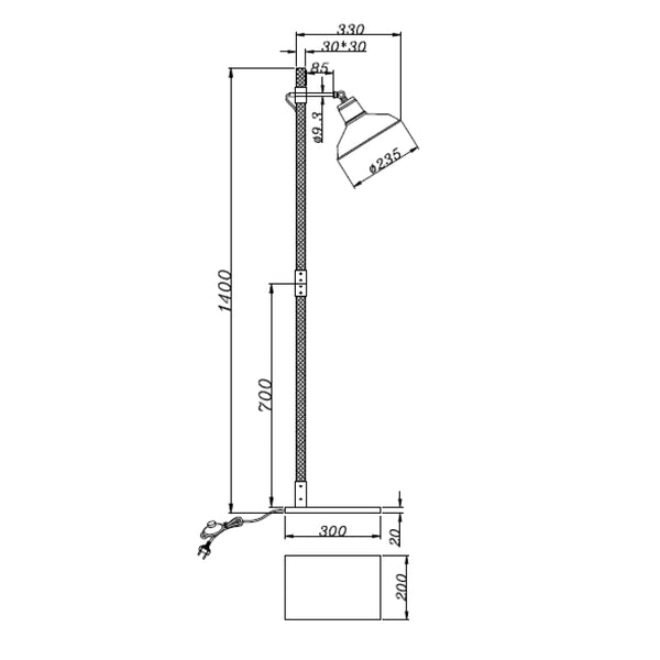 Various Max Stehlampe für Schlafzimmer oder Arbeitszimmer