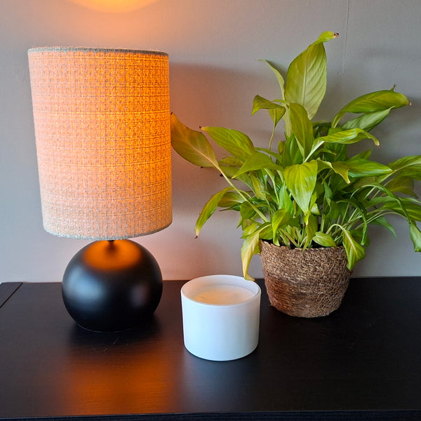 Various Porto tafellamp – modern design met bolvormige voet – zwart – E27 fitting