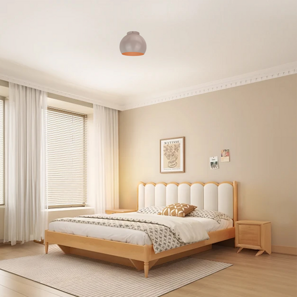 Elegante Deckenleuchte Sfera, Ø25 cm, 1-flammig, in trendigem Grau – perfekt für minimalistische und zeitgemäße Wohnkonzepte.