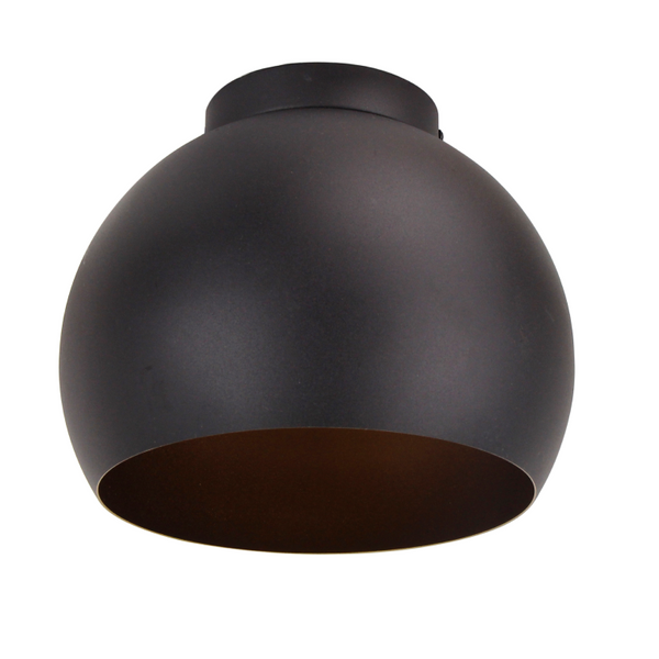 Schwarze Sfera Deckenlampe, Ø25 cm, 1-flammig, mit E27-Sockel – harmonische Kombination aus Design und Funktionalität.