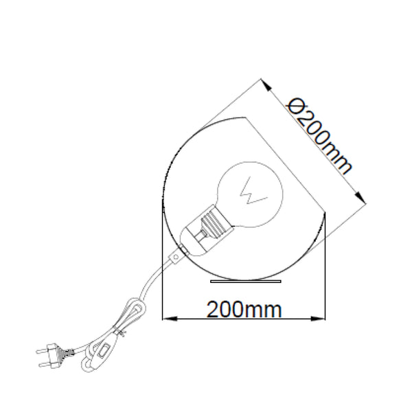 Various Sfera tafellamp – Ø20 of Ø25 cm – Grijs – 1 lichtbron – IJzer