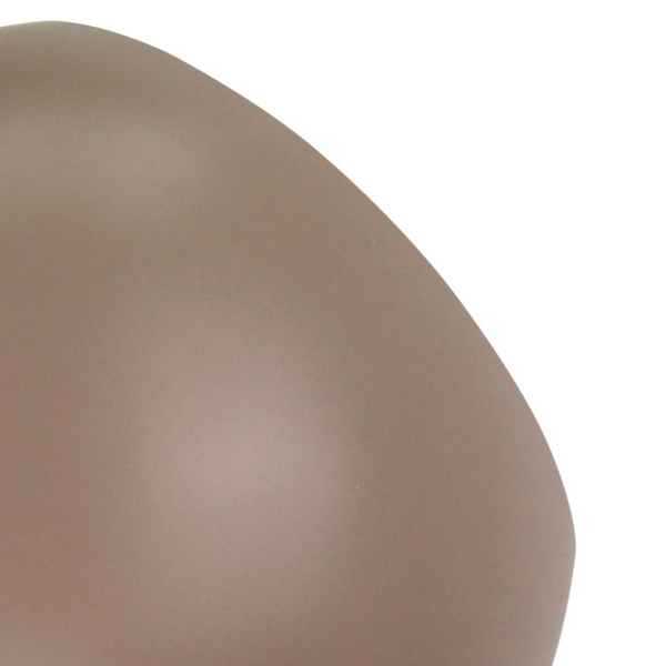 Taupefarbene Tischlampe Sfera – runde Form – cremefarbene Innenfläche
