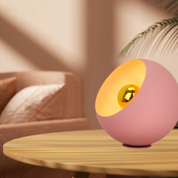 Various Sfera Lampe – Tischleuchte in Rosa – für Wohnzimmer oder Schlafzimmer