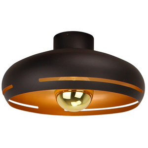 Lichtspiel der schwarzen Various Streifen Deckenlampe durch vertikale Öffnungen