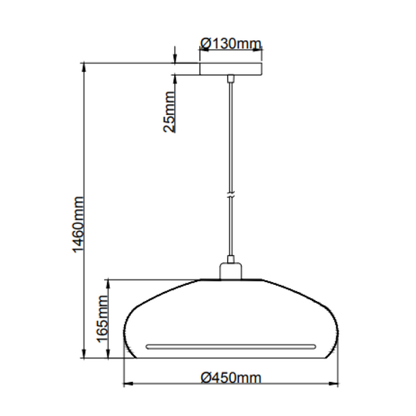 Various Streifen hanglampen - 1 lamp - Ø35 of Ø45 cm - zwart - modern design