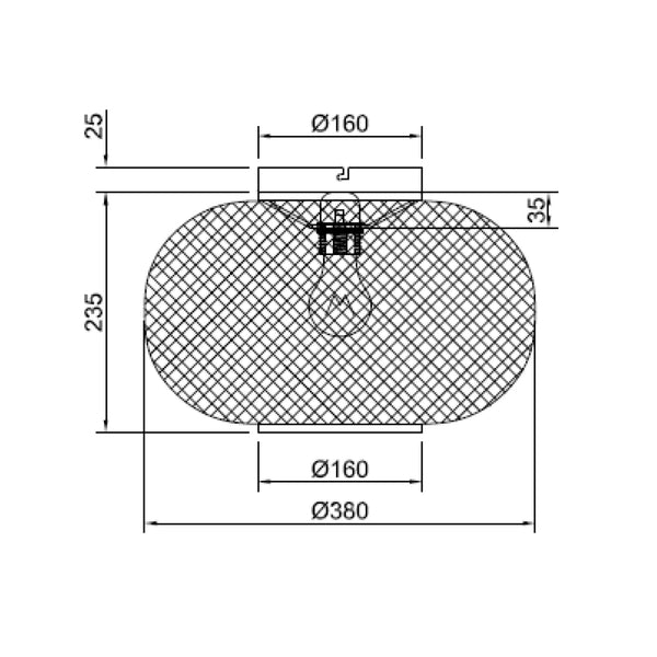 Boho Deckenleuchte Bambus Ø38 cm rund