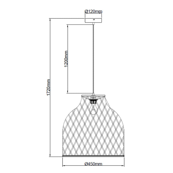 Various Weaving Hängeleuchte – Detailaufnahme Bamboe Lampenschirm