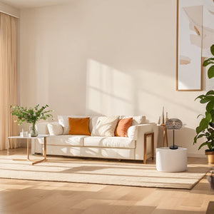 Boho Tischlampe mit offen gewebtem Bambusschirm – Ø28 cm