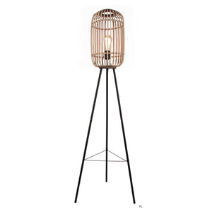 Various Woven Stehleuchte mit Rattan-Schirm in Natur/Beige – 130 cm hoch