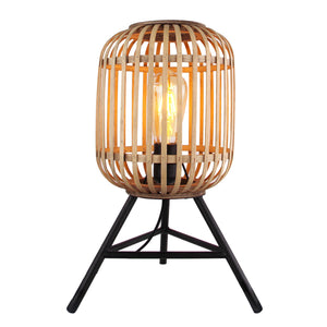 Various Woven Tischlampe Natur – 1-flammig, Ø22 cm, Bambus