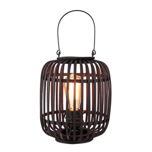 Various Woven Tischlampe Schwarz aus Bambus Ø22 cm