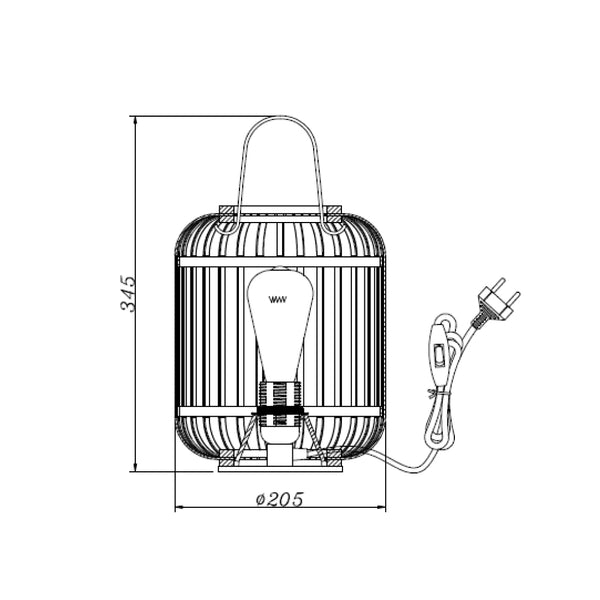 Dekorative Tischlampe Woven Grau – modernes Design