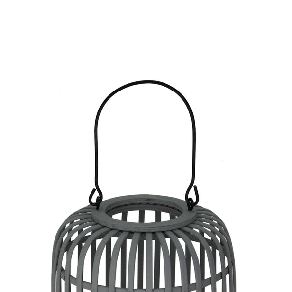 Graue Bambus Tischlampe für Wohnzimmer, Schlafzimmer & Flur