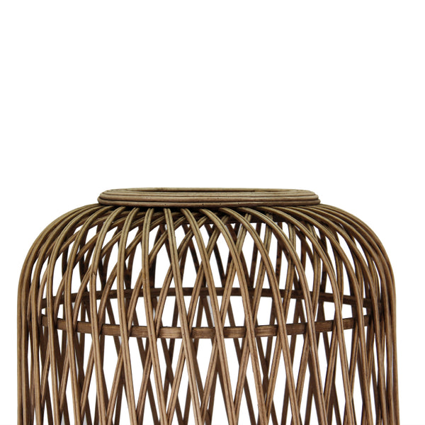 1-flammige Various Cross Stehlampe aus Bambus, Ø35 cm, schafft gemütliche Wohnatmosphäre.