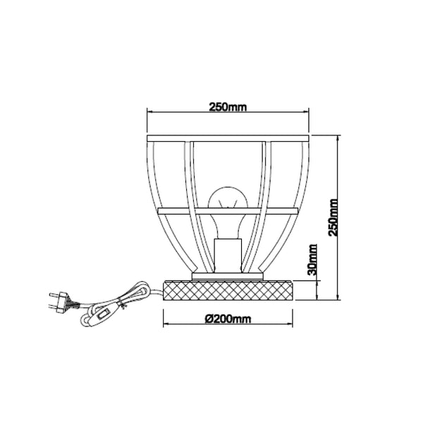 Frame Serie Tischlampe – stilvolle Kombination aus Metall und Holz
