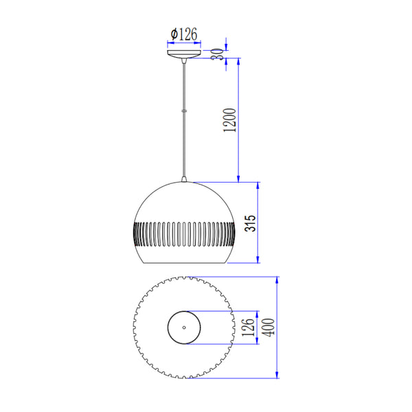 Various Globe Pendelleuchte Schwarz Ø50 cm – Modern & Industrial
