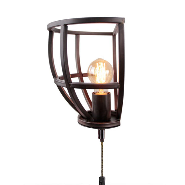 Wandlampe Frame-Serie – 1-flammig, mattschwarz