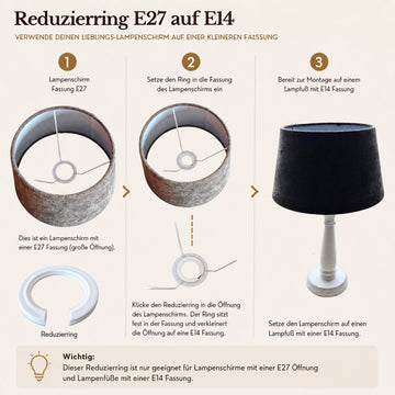 Reduzierring für Lampenschirme
