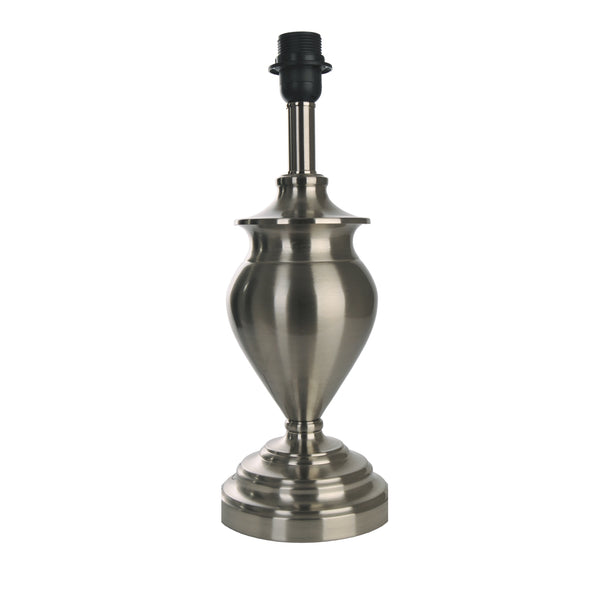 Various Metall-Lampenfuß in Nickel Matt – Klassische Eleganz für Ihre Beleuchtung (43 cm)