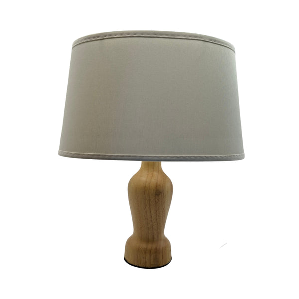 Diverse lampenvoet Mona – Naturel – 20 cm, E27 – Hout &amp; Vintage