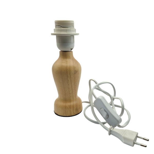 Diverse lampenvoet Mona – Naturel – 20 cm, E27 – Hout &amp; Vintage