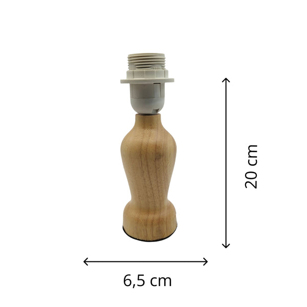 Various Mona Tischleuchte – Ø20 cm – 1-flammig – Holz und Leinen