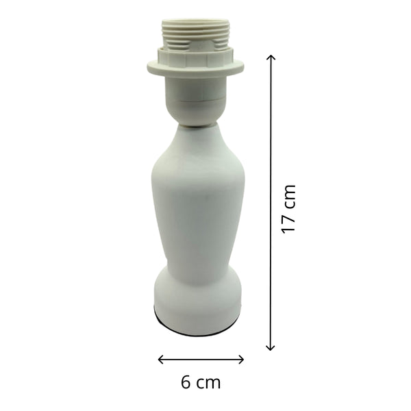 Various Lampvoet Mona – Wit – 20 cm - E27 – Hout & Vintage
