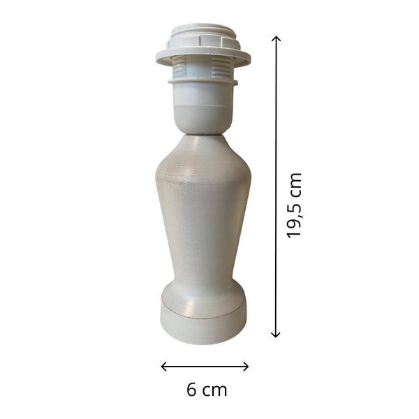 Various Lampenfuß Mona – Creme – H19,5 cm - E27 – Holz & Gemütlich