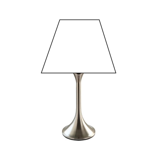 Various Lamp Base Metal Nickel Matt - 29cm Height, E27 - Stylish and Robust Lamp Bases for Your Home