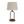 Various Tischlampe Vintage – Tischleuchte mit Holzfuß und Metallbügel, Schirm Stoff Beige, E27, Höhe 45cm – Ohne Leuchtmittel
