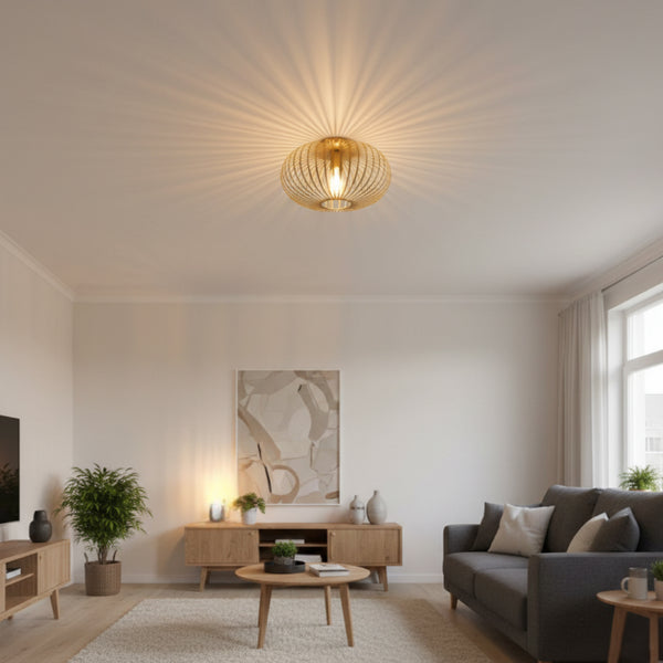Chericoni Curvato Deckenleuchte – 1 flammig – Ø40cm – E27 – Gold