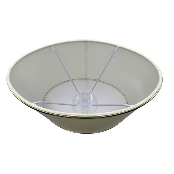 Various Lampenschirm Oval - Ø25, 30 oder 35 cm – Chintz - Creme mit Goldkante gläzend