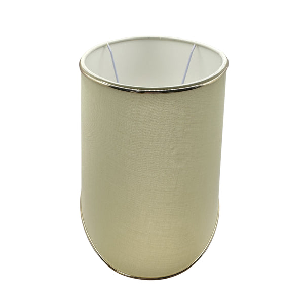 Various Lampenschirm Oval - Ø25, 30 oder 35 cm – Chintz - Creme mit Goldkante gläzend